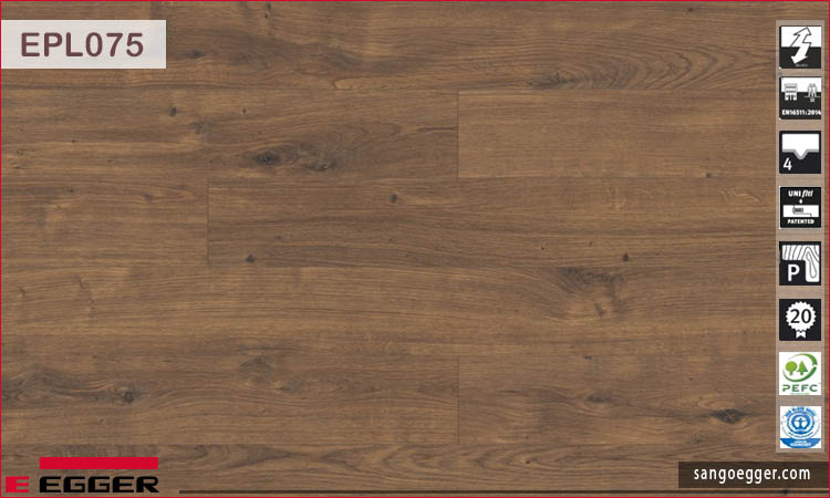 Sàn gỗ Egger Pro Aqua Plus EPL075 Dark Dunnington Oak