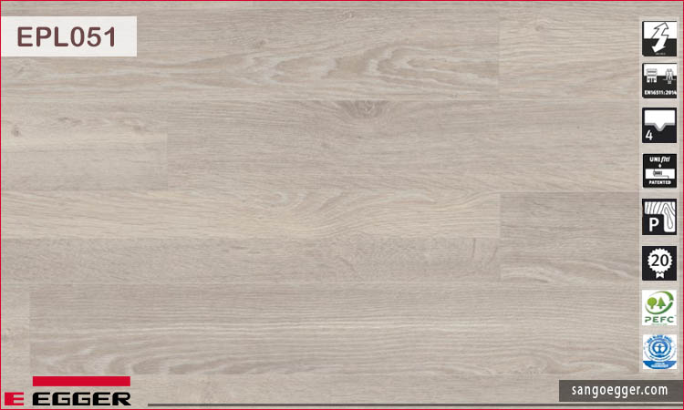 Sàn gỗ Egger Pro 10mm EPL051 White Corton Oak
