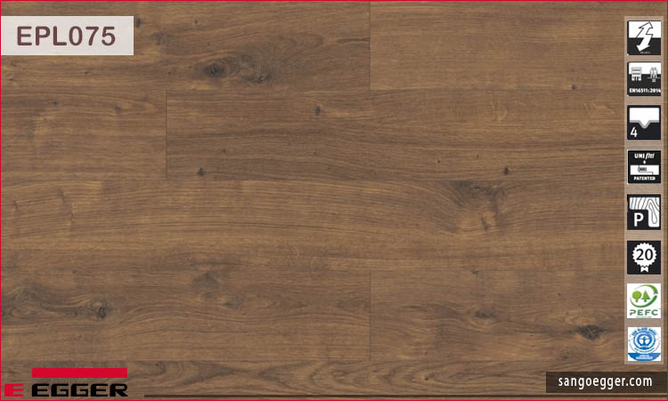 Sàn gỗ Egger EPL075 10mm Dark Dunnington Oak