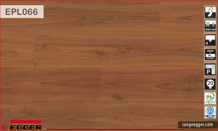 Sàn gỗ Egger Pro Aqua Plus EPL066 Red Langley Walnut