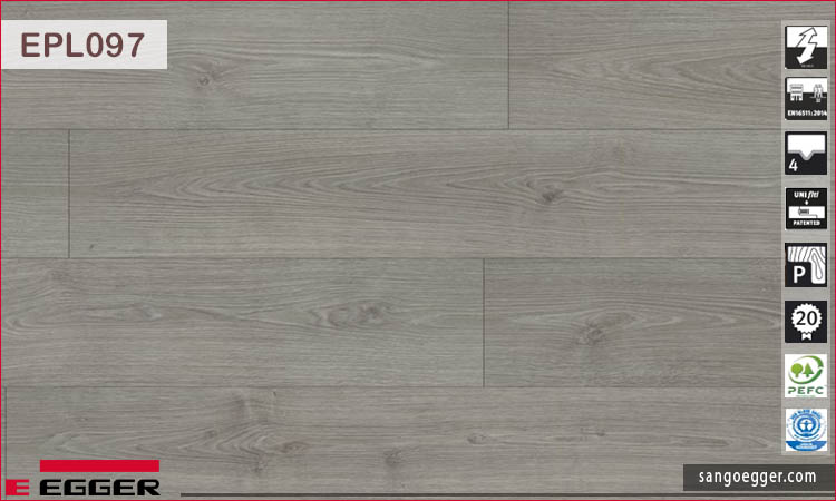 Sàn gỗ Egger Pro Aqua Plus EPL097 Grey North Oak